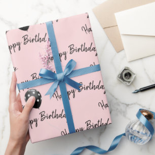 Papel De Presente Feliz aniversário de balões de Bolinhas