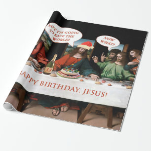 Papel De Presente Feliz Aniversário de Natal Jesus História em qua