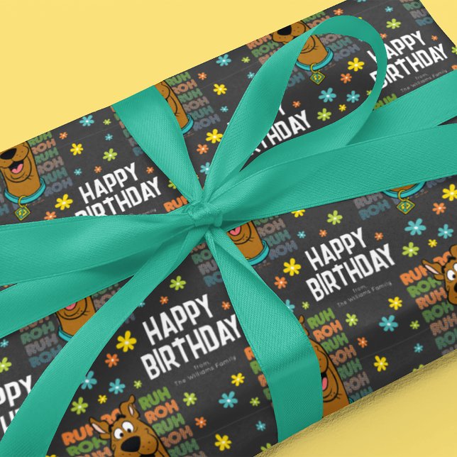 Papel De Presente Feliz Aniversário do Scooby-Doo Ruh Roh (Criador carregado)