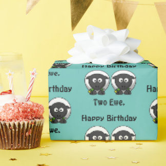 Papel De Presente Feliz Aniversário Dois Olhos Para Você Cartografia