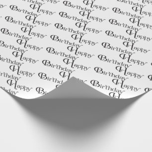 Papel De Presente Feliz aniversário em branco