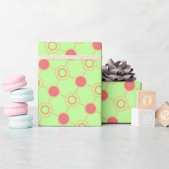 Papel De Presente Feliz Aniversário Geométrico Única (Chá de bebê)