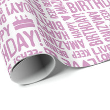 Feliz Aniversário Mão Tipografia em Rosa Sobre Bra