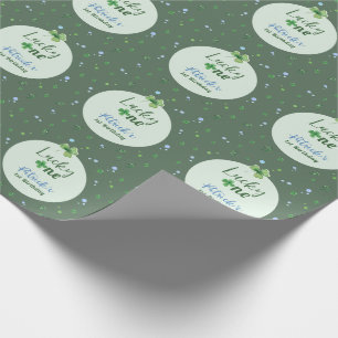 Papel De Presente Feliz Aniversário Menino Sortudo Dia de São Patríc