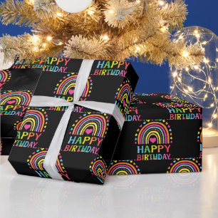 Papel De Presente Feliz Aniversário Mulheres Adolescentes Meninas Cr