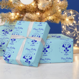 Papel De Presente Feliz Aniversário Personalizado