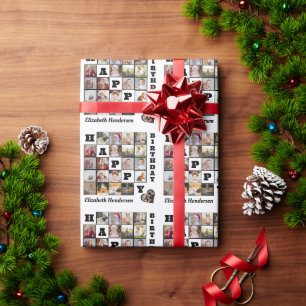Papel De Presente Feliz Aniversário Personalizado 21 Oferta de Colag