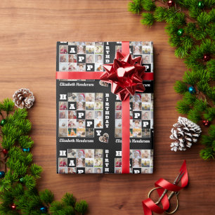 Papel De Presente Feliz Aniversário Personalizado 21 Oferta de Colag