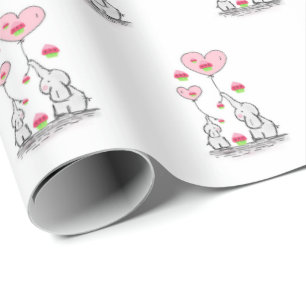 Papel De Presente Feliz Aniversário, Presente, Esfregando Elefante