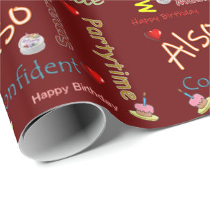 Papel De Presente Feliz Aniversário, Presente, papel de empacotament