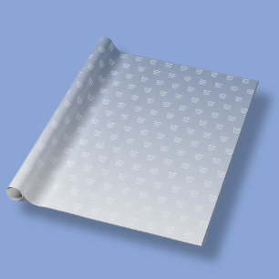 Papel De Presente Feliz Aniversário & Qualquer Nome   Ombre Azul Cla