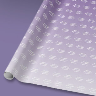 Papel De Presente Feliz Aniversário & Qualquer Nome   Ombre Lilás Cl