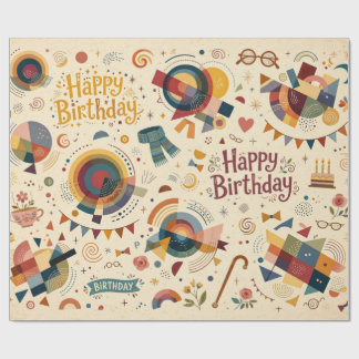 Papel De Presente Feliz Aniversário, Veteranos