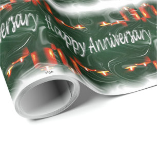 Papel De Presente Feliz Anniversay Candles