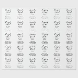 Papel De Presente Feliz aposentadoria adicionar nome anos de serviço