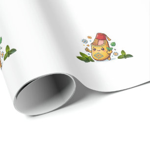 Papel De Presente Feliz Balgha Marroquina Kawaii - Tradicional Amare