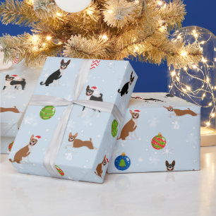 Papel De Presente Feliz Basenji Hound Feliz Feliz Natal