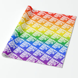 Papel De Presente Feliz Birthgay