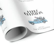 Feliz Caminhão de Natal e Monograma de Árvore