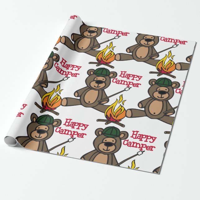 Papel De Presente Feliz Camper (Desenrolado)