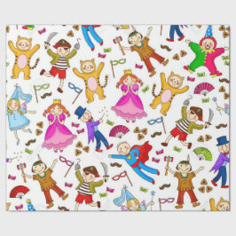 Papel De Presente Feliz Crianças De Purim Na Figurina