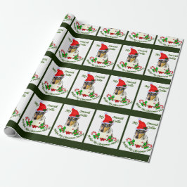 Papel De Presente Feliz de Natal Smooth Collie