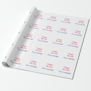 Papel De Presente Feliz dia 4 de julho da independência adicionar no
