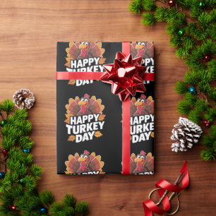Papel De Presente Feliz Dia da Turquia Dia de Ação de Graças present