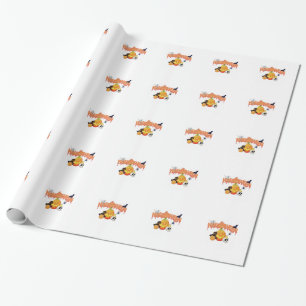 Papel De Presente Feliz Dia das Bruxas