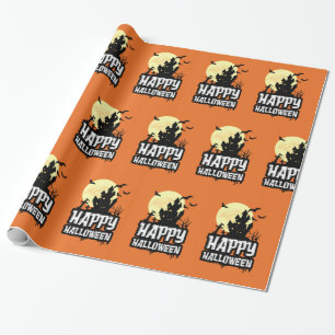 Papel De Presente Feliz Dia das Bruxas
