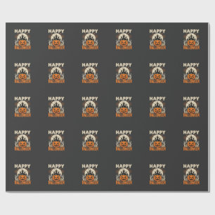 Papel De Presente Feliz Dia das Bruxas Castelo Assombrado Jack O Lan