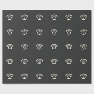 Papel De Presente Feliz Dia das Bruxas Desenho de Rosto de Abóbora_1