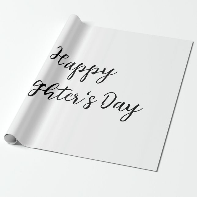 Papel De Presente Feliz dia das filhas texto simples mínimo adiciona (Desenrolado)