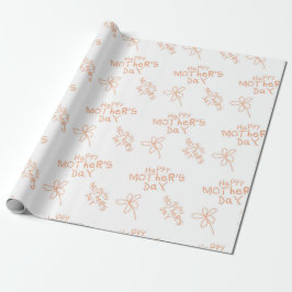Papel De Presente Feliz Dia das Mães