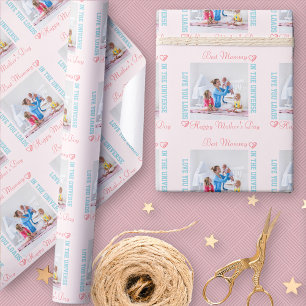 Papel De Presente Feliz Dia das Mães Foto Personalizada