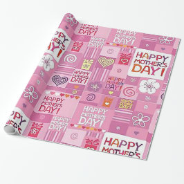 Papel De Presente Feliz Dia das Mães Padrão