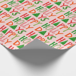 Papel De Presente FELIZ DIA DE Férias Bons Natal Natal Natal