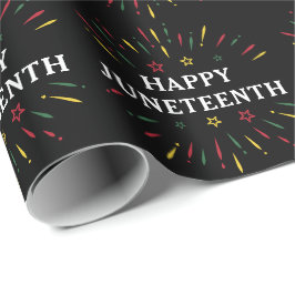 Papel De Presente Feliz Dia de Junta Celebra da Independência Negra