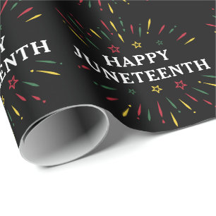 Papel De Presente Feliz Dia de Junta Celebra da Independência Negra