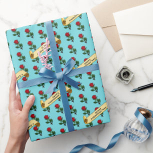 Papel De Presente Feliz dia de os namorados da Rosa vermelha do solt