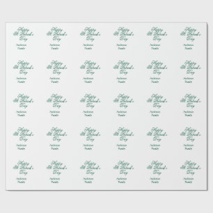 Papel De Presente Feliz dia de São Patrício nome da família verde mi