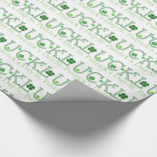 Papel De Presente Feliz Dia de São Patrício Sorte