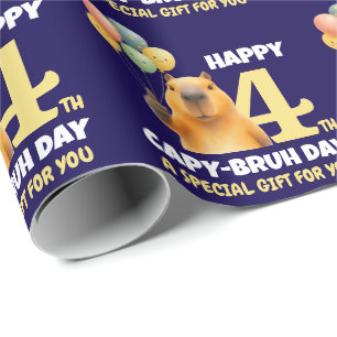 Papel De Presente FELIZ DIA DO CAPIVARA BRUH Personalizado Aniversár
