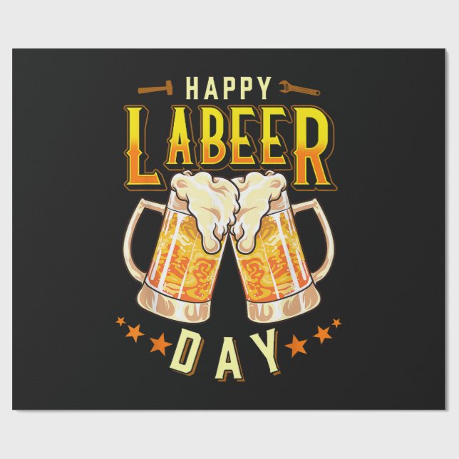 Papel De Presente Feliz Dia do Labeer Engraçado Dia do Trabalho (Aberto)