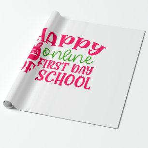 Papel De Presente Feliz Dia do Professor Online Primeiro Dia da Esco