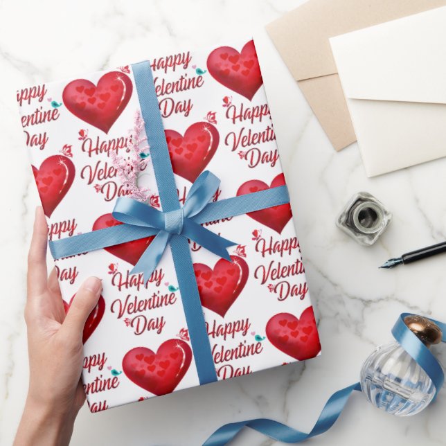 Papel De Presente Feliz Dia dos Namorados Fofo (Presentear)