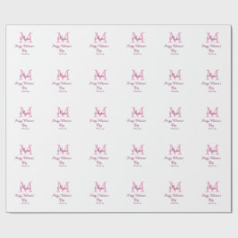 Papel De Presente Feliz dia dos namorados monograma rosa nome amor m