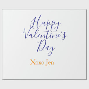 Papel De Presente Feliz dia dos namorados rosa roxo xoxo amor nome c