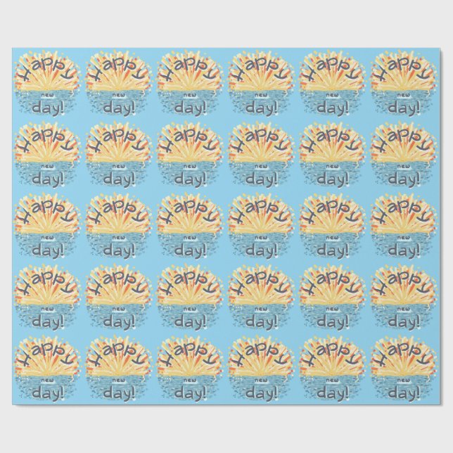 Papel De Presente Feliz Dia Novo! (Aberto)