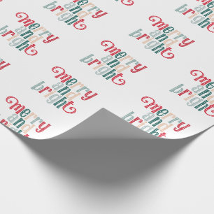 Papel De Presente Feliz divertida e tipografia brilhante Cavilha de